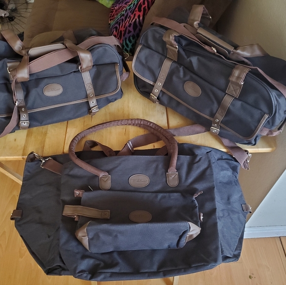 ‼️SOLD‼️ NEW Bella Russo Canvas Oxford Luugage 5 Piece Set - Picture 8 of 16